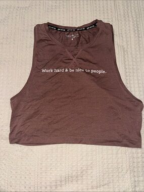 Women's Maroon Cropped Tank with Motivational Print
